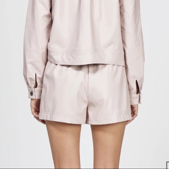 Greylin Faux Leather Tie Waist Shorts - Picture 3 of 5